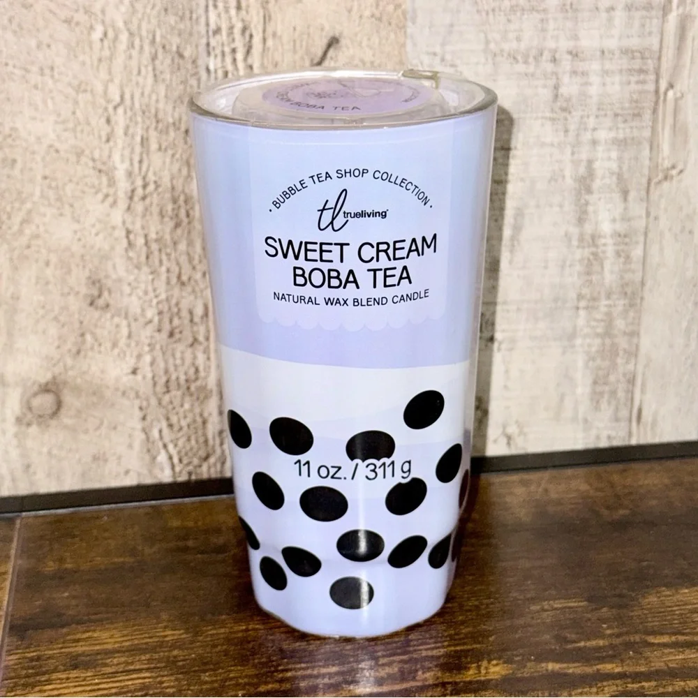 Trueliving Sweet Cream Boba Tea Candle 11oz- NEW